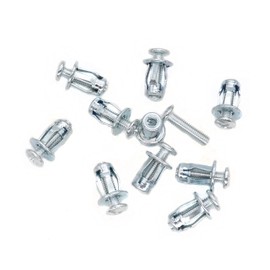binifiMux 10-Pack M5x25mm Jack Nuts Petal Nuts Expansion Nut Thins Fixings Dowels with Screws Assembly for Hollow Wall Iron Skin Line Use in Thin Soft Wall