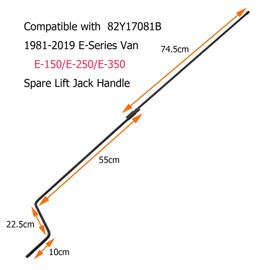 Dr.Roc Spare Tire Lift Handle Compatible with Ford E-150/E-250/E-350 1981-2019,2002-2019 E-450 Super Duty;1996-1999 Econoline Super Duty Spare Lift Handle