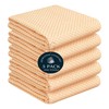 HEIRLOOM COMFORT Mustard Yellow Honeycomb Kitchen Towels 5 Pack, 16x26