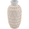 Deco 79 Ceramic Handmade Decorative Vase Centerpiece Vase with Woven