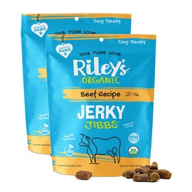 Riley's Organics Jerky Jibbs Beef Recipe Dog Treats 2 Pack 5 oz