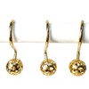Chictie Gold Shower Curtain Hooks Rings,Set of 12 Brass Decorative