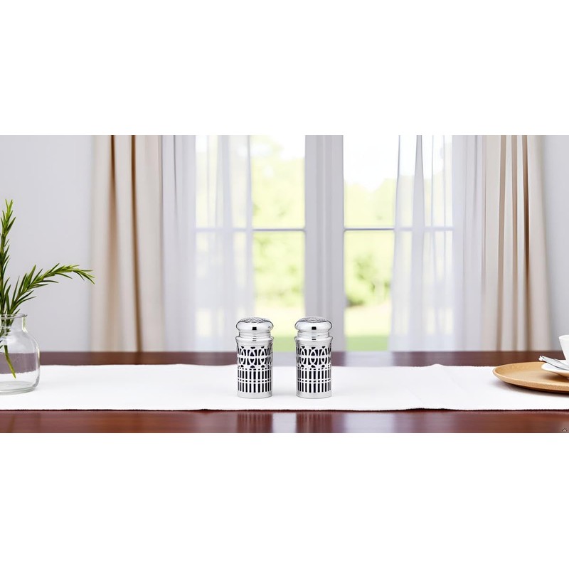 SILBERKANNE Silver Plated Salt & Pepper Shaker Set (H 7cm)