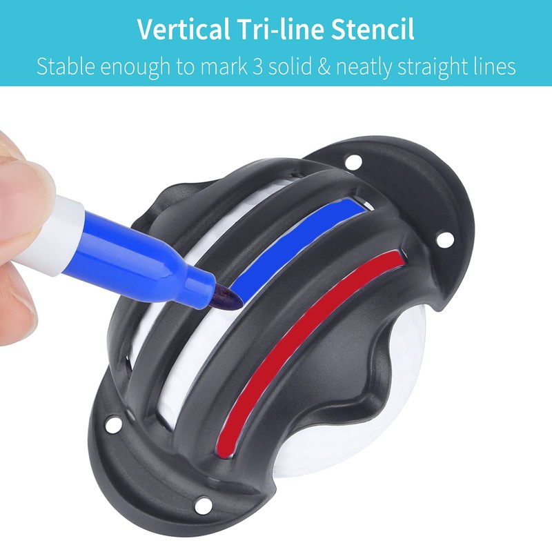 Uniclife 4 PCS Golf Ball Liner Template Golf Alignment Kit