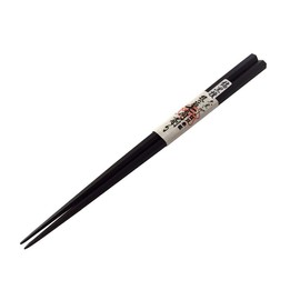 【江戸木箸・特選品】【縞黒檀】七角削り箸（22cm)　桜柄の無料ラッピング付き