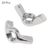 Smgda 20pcs M6 (6mm) Wing Nuts, 304 Stainless Steel Hand