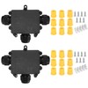 IP68 Waterproof Junction Box, 3-Way External Cable Glands Wire Connectors