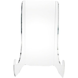 Plymor Clear Acrylic Flat Back Easel with Shallow Support Ledges, 15" H x 10.25" W x 8.75" D (2 Pack)