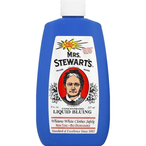 (Pack of 6) Mrs. Stewart's Concentrated Liquid Bluing, 8 fl oz each, Bio-Degradable