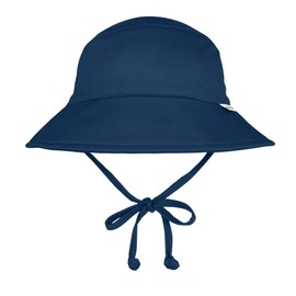 i play. by green sprouts baby boys Breathable Swim & Bucket Sun Hat, Navy, 9-18 Months US