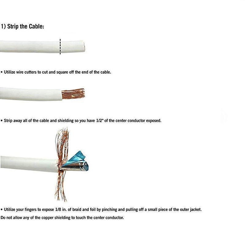 10x BNC Male with Gold Screw (Copper) for Coaxial Cable