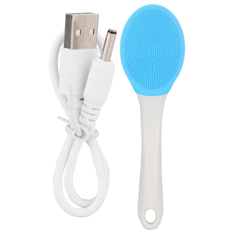 Electric Silicone Brush Silicone Body Brush Long Handle Shower Brush