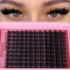zanlufly Volume Lash Clusters Spiky Eyelash Clusters 120 Pcs Thick