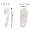 E-outstanding 50 Sets White Plastic Traverse Rod Slides Rail Glider