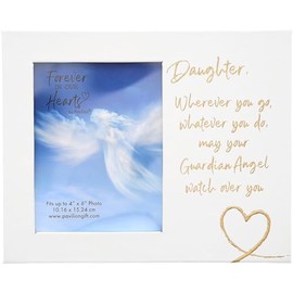 Pavilion Gift Company - Daughter May Your Guardian Angel Watch Over You - Car Visor Accessories 4" x 6" Picture Frame For Car Memorial In Memory Bereavement Loss Of Loved One Travel Gift Drive Safe