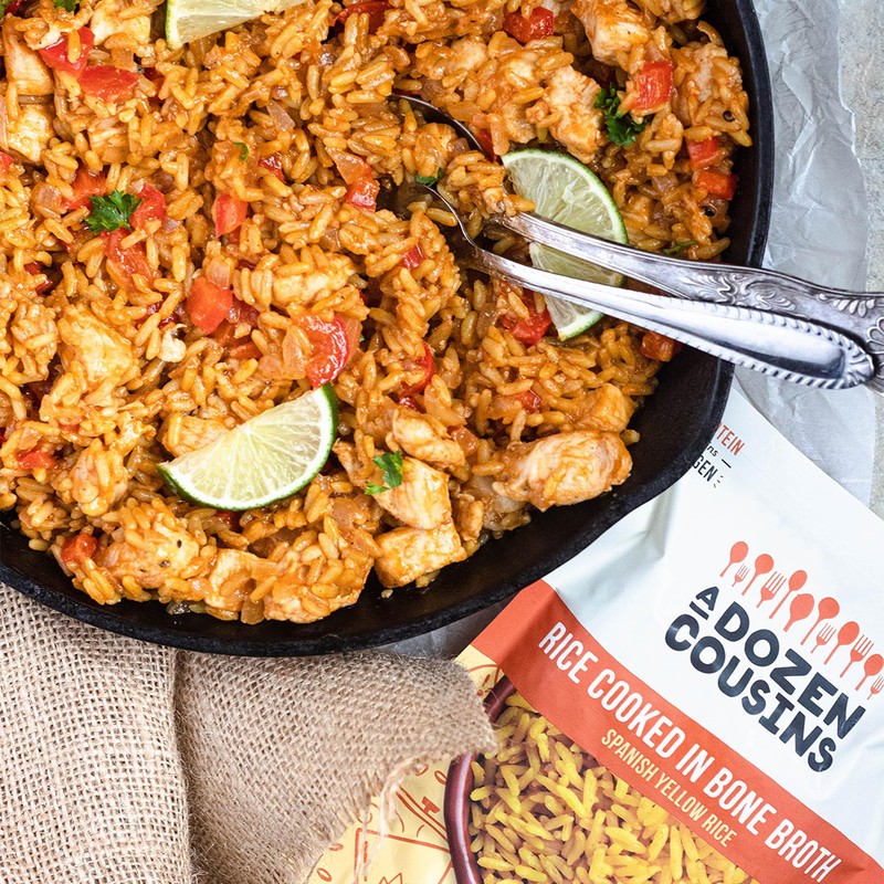 A Dozen Cousins Rice Cooked in Bone Broth Microwaveable Rice