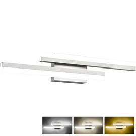 PRESDE 24in Dimmable Modern LED Vanity Light Fixtures for Bathroom Brushed Nickel Bath Vanity Lighting（Cold White 6000K）