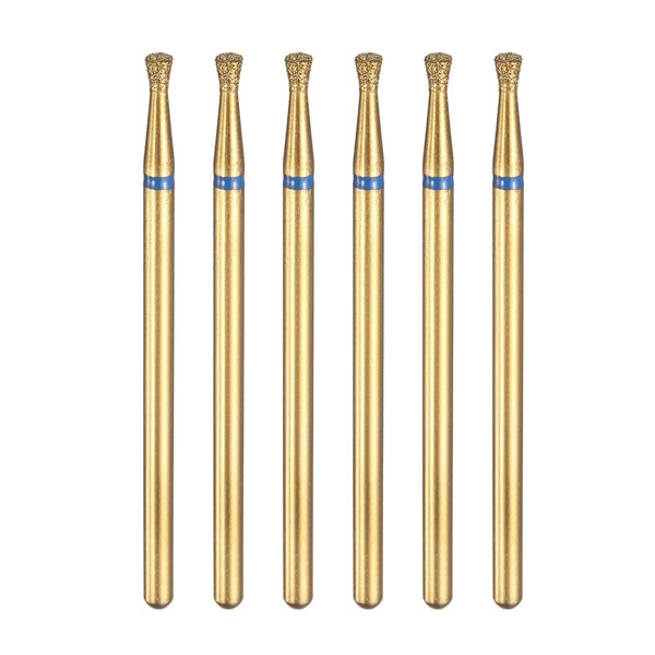 sourcing map 6pcs 120-140 Grits Diamond Grinding Bit 2.1mm Inverted