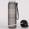 Motivational Time Marked Water Bottle with Straw and strap, 1L,