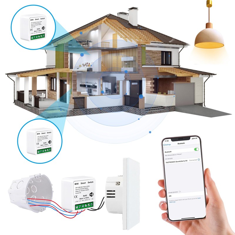 Pack of 4 Smart Home Light Switch, 40 x 40