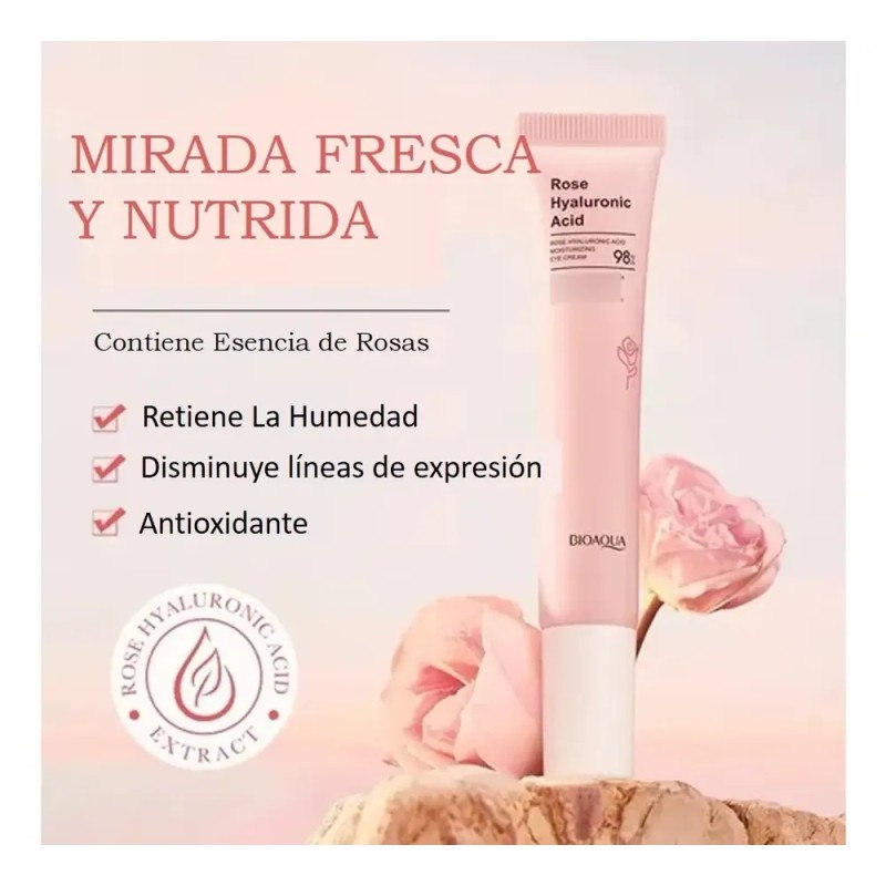 Crema Contorno Ojos Con Rosas Y Ácido Hialuronico Bioaqua Tipo
