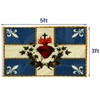 Cayyon Sacred Heart of Jesus Flag, Religious Design, Polyester, 5x3