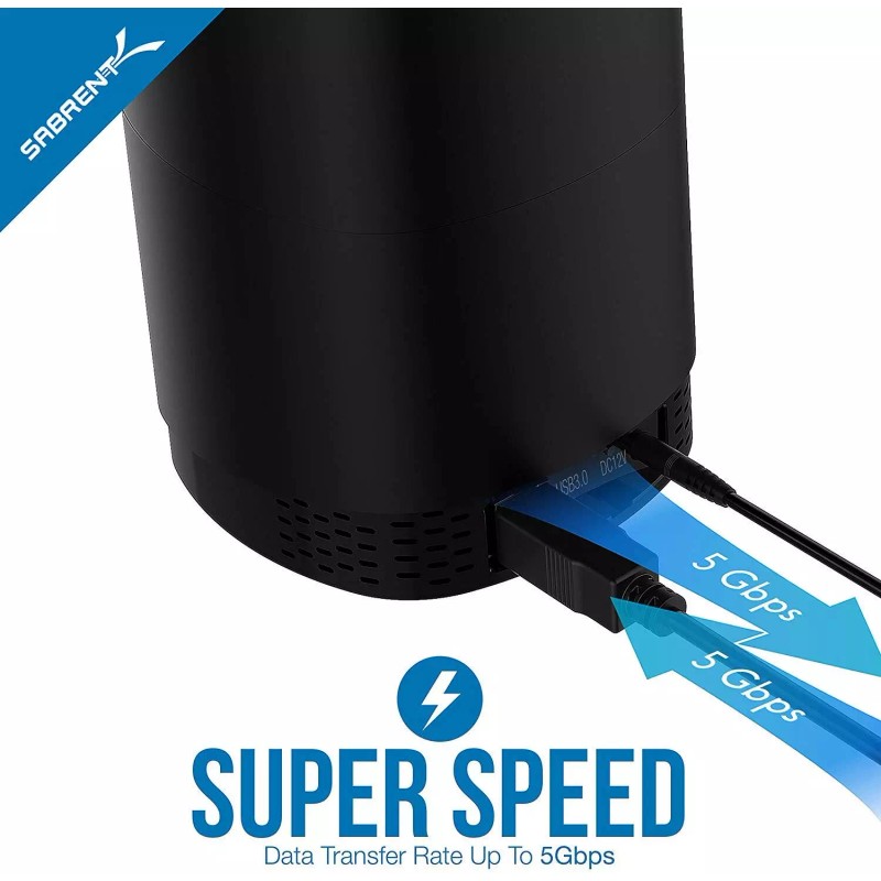 Sabrent USB 3.0 4 Bay 2.5in Hard Drive/SSD Docking Station