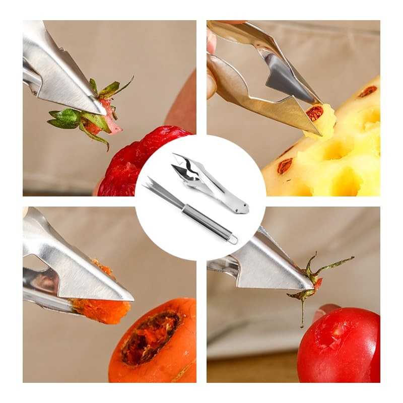 TorSor 4 Pack Pineapple Peeler Pineapple Eye Remover Clip Stainless