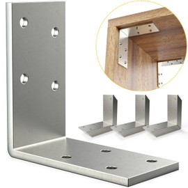 KOMOHOM （15-Pack） Heavy Duty 12-Gauge Galvanized Steel L Brackets, 3"x3" Angle Iron Corner Braces for Wood Furniture, Bed Frames, Shelving & Timber Projects (90 Degree L-Shape Metal Brackets)