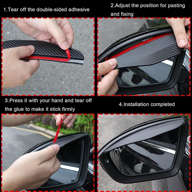 2 Piezas Protector de Lluvia Espejo Lateral para Honda Pilot