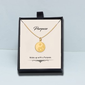 LeCalla 925 Sterling Silver Balance Yin-Yang Inspirational Necklace Pendant for Women Teen