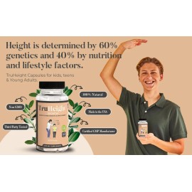 Truheight Vitaminas Para Crecer En Altura,60 Capsu Niños 5+