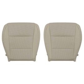 NLQR Front Driver and Passenger Side Bottom Replacement Seat Covers Light Tan LA01 LB01 Microfiber Leather Compatible with Lexus ES300h ES350 2013-2018