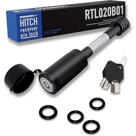 RETRUE Trailer Hitch Locks, 5/8" Locking Hitch Pin for 2 Inch and 2 1/2” Receiver Class III IV Hitch, Tow Hitch Pin Lock with O-Rings Weatherproof Caps, Trailer Accessories for Outdoor Enthusiasts