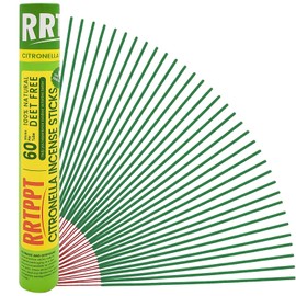 RRTPPT Citronella Incense Sticks with Natural Ingredients Citronella Oil Lemongrass Oil and Rosemary Oil Help You Better Enjoy Outdoor Life (60 Sticks)