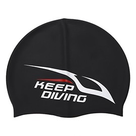 Gorra De Silicona, 5 Colores Adultos Kid Unisex De Silicona EláStica NatacióN Traje De BañO Gorro De BañO A Prueba De Agua Sombrero De NatacióN(黑色 大lo