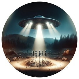 Screen Door Magnets - Patch Small Holes & Keep People and Pets from Running Into Screen Doors with Magnetic Screen Door Savers - Made in USA - Alien - 6 x 6 inches - Pack of 2 (1 Pair)