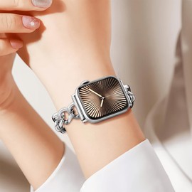 Aniaboho Smart Watch Band, Watch Band, Metal Chain Belt, 1.6 inches (42 mm) (Series 10), 1.6 inches (41 mm), 1.6 inches (40 mm), 1.5 inches (38 mm), Series 10, 9, SE, 8, 7, 6, 5, 4, 3, 2, 1, Easy