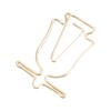 100Pcs Gold Paper Clips Cute Shape Stainless Steel Multifunction Metal