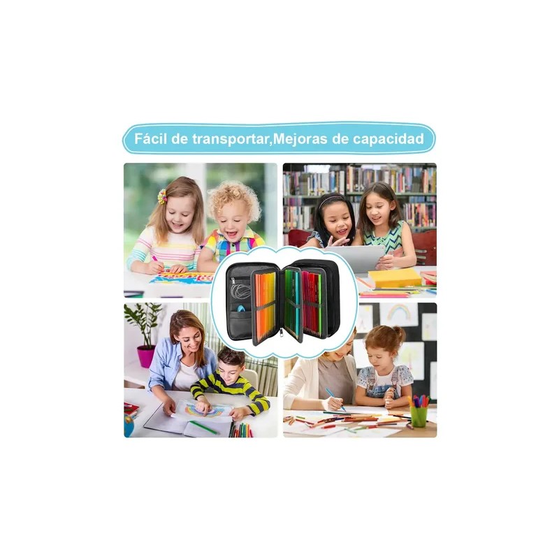 Estuche Para Lápices72 Ranuras Lapiceras Organizador Escolar