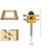 LEATBUY Router Bit Set 3 PCS 1/4 Inch Shank Tongue