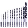 NordWolf 12-Piece Brad Point Wood Drill Bit Set for Carpenter