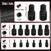 JEUCLEL 14Pcs Impact Grade Allen Bit Socket Set, Metric Hex