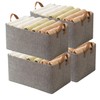 AARAINBOW 4 Pcs Closet Clothes Organizer Bins, Fabric Storage Box