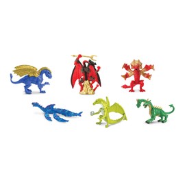 Safari Ltd. Lair Of The Dragons Collection 2 Designer Toob - 6 Miniature Dragon Figures for Fantasy Themed Play, Boys, Girls & Kids Ages 3+