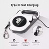 Rechargable Super Bright LED Flashlight Color Streamer Ring Anti-Tangle Retractable