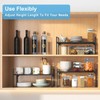 Set of 2 Expandable Cabinet Shelf Organizer, Stackable Kitchen Countertop
