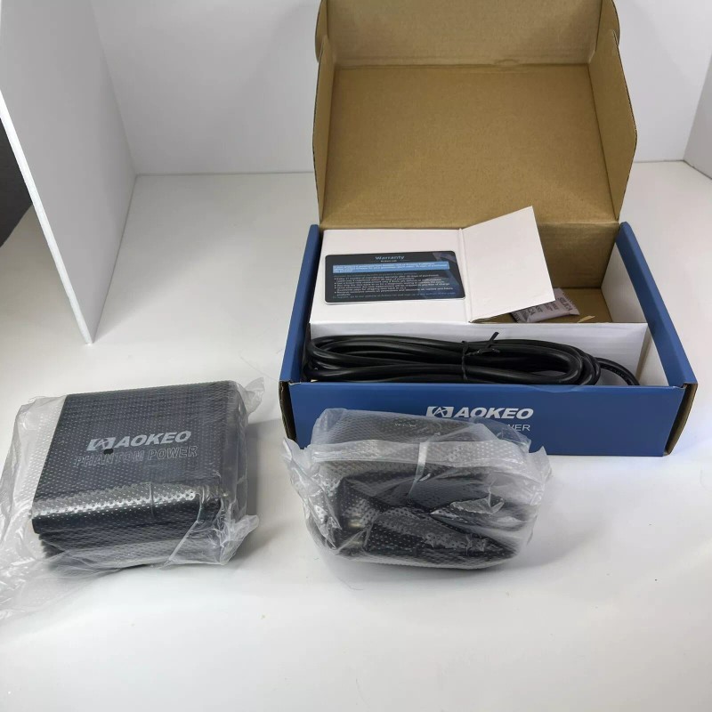 Aokeo 1-Channel 48V Phantom Power Supply with Adapter, Bonus +XLR