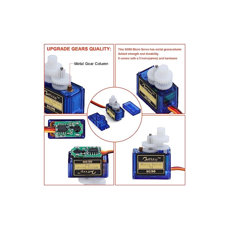 4Pcs SG90 9g Micro Servos for RC Robot Helicopter Airplane