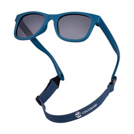COCOSAND Flexible Baby Sunglasses with Strap Polarized UV Protection for Toddler Infant Newborn Boys Grils Age 0-24 Months